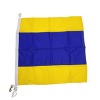 Nylon Rope Metal 'D' International Code Signal Flag