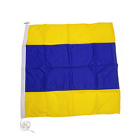 Nylon Rope Wood 'D' International Code Signal Flag