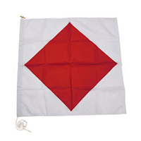Nylon Rope Wood 'F' International Code Signal Flag