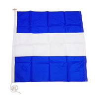Nylon Rope Wood 'J' International Code Signal Flag