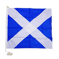 Nylon Rope Wood 'M' International Code Signal Flag