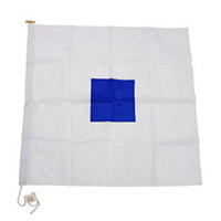 Nylon Rope Wood 'S' International Code Signal Flag