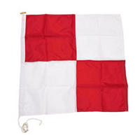Nylon Rope Wood 'U' International Code Signal Flag