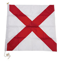 Nylon Rope Wood 'V' International Code Signal Flag