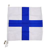 Nylon Rope Metal 'X' International Code Signal Flag