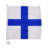 Nylon Rope Wood 'X' International Code Signal Flag