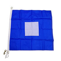 Nylon Rope Metal 'P' International Code Signal Flag