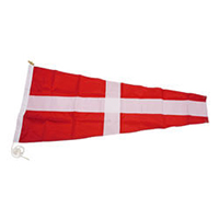 4 International Code Signal Pennant, Nylon Metal Wood