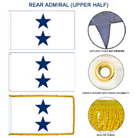 Navy Not of the Line Rear Admiral Upper Half Flag
