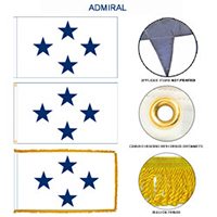 Navy Not of the Line Admiral Flags
