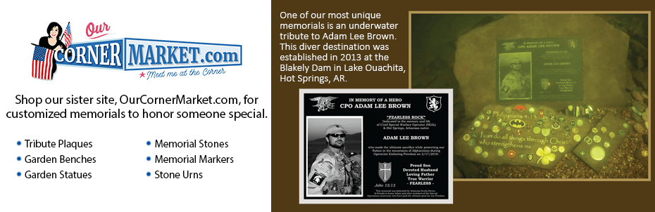 Shop OurCornerMarket.com for customized memorials