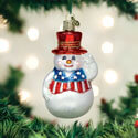 Patriotic Snowman Ornament, OWC24180