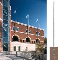 Commercial Vertical Wall-Mount Tapered Shaft Flagpole, FBPP0000012524