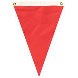 Nylon Bright Red Single Pennant, FBPP0000012058