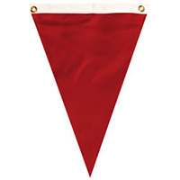Nylon Brick Red Single Pennant