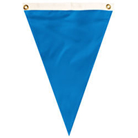 Nylon Peacock Blue Single Pennant