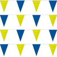 Blue/Yellow String Pennants