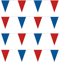 Red Blue String Pennants, PENNSPC50RB