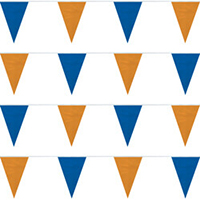 Blue and Orange Heavy Duty String Pennants