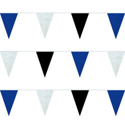 Blue/White/Black Heavy Duty String Large Pennants, FBPP0000009770