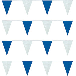 Blue/White Heavy Duty String Pennants, FBPP0000009766