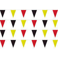 Red Black Yellow String Pennants