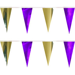 Purple Gold String Pennants, PENNSCR6R