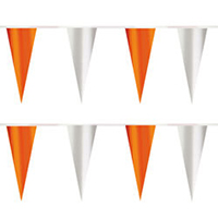 Orange Silver String Pennants, PENNSCR6S