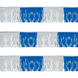 Blue/White Fiesta Fringe String Pennants, FBPP0000012981