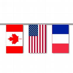 Canada, France, & U.S. String Pennants, FBPP0000009855