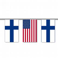 Finland & U.S. String Pennants