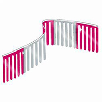 Pink Silver Finger String Pennants, PENNSMETF60AZ