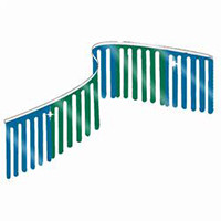 Blue and Green Metallic Finger String Pennants