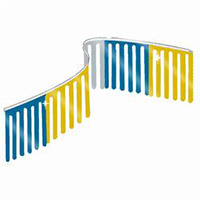 Blue/Gold/Silver Finger String Pennants