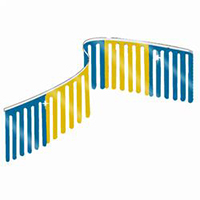 Blue/Gold Finger String Pennants