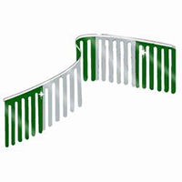 Green/Silver Finger String Pennants