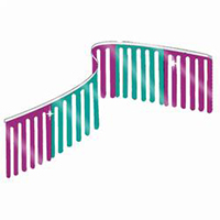 Purple Turquoise Finger String Pennants, PENNSMETF60O