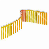Gold Orange Red Finger String Pennants, PENNSMETF60X