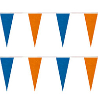 Blue and Orange Icicle String Pennants
