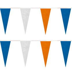 Blue/White/Orange String Icicle Pennants, FBPP0000009773