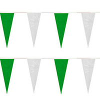 Green/White String Icicle Pennants
