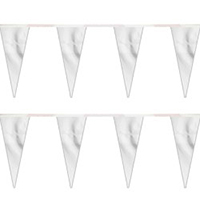 White String Icicle Pennants