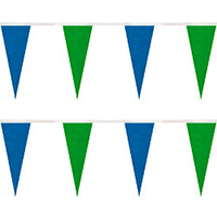 Blue and Green Icicle String Pennants