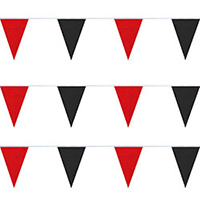 Red and Black Heavy Duty String Pennants
