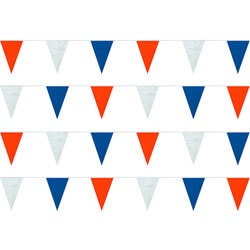 Red White Blue String Pennants, PENNSPCR100I