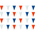 Red White Blue String Pennants, PENNSPCR100I