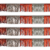Red/Silver Starburst String Pennants
