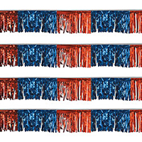 Red/Blue Starburst String Pennants
