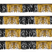 Black/Gold Starburst String Pennants