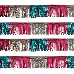 Pink/Silver/Turquoise Starburst String Pennants, FBPP0000011363